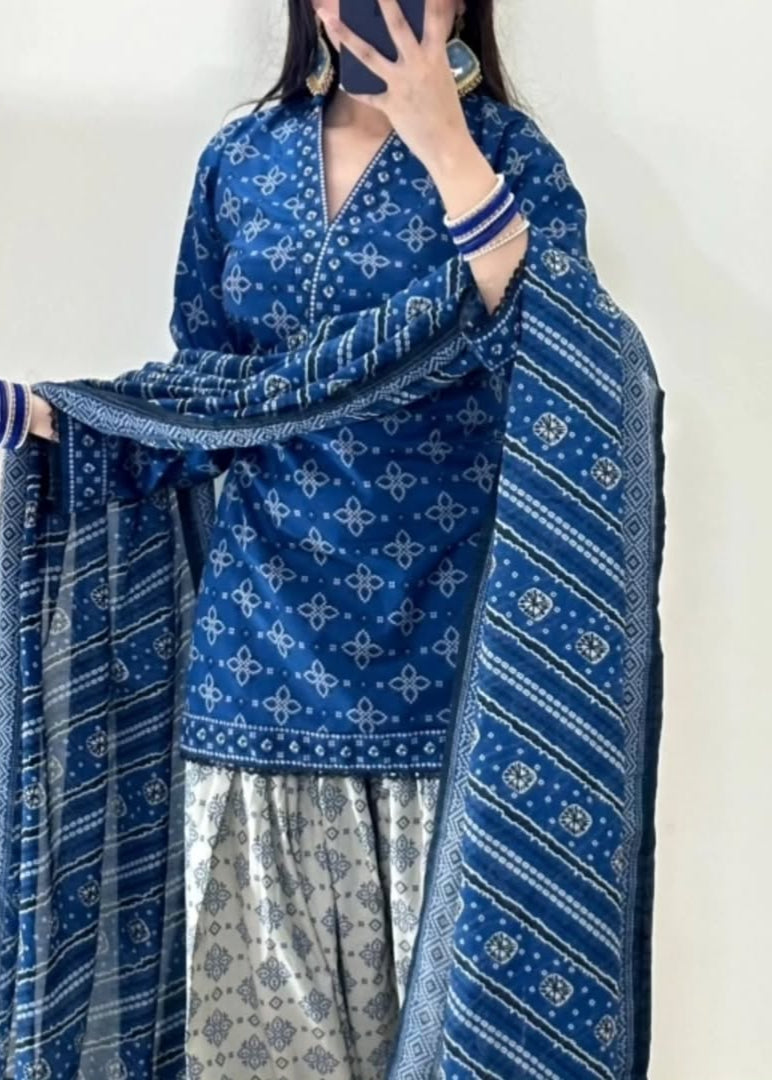 Azure Bloom Farshi Set